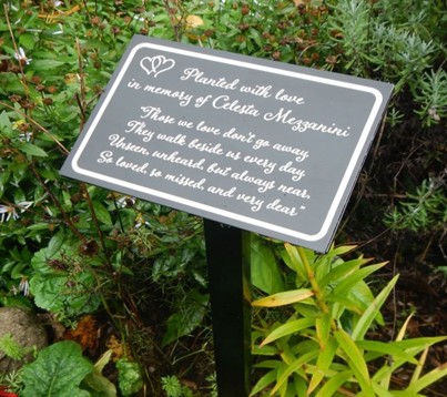 Plaque dedication with planting of trees