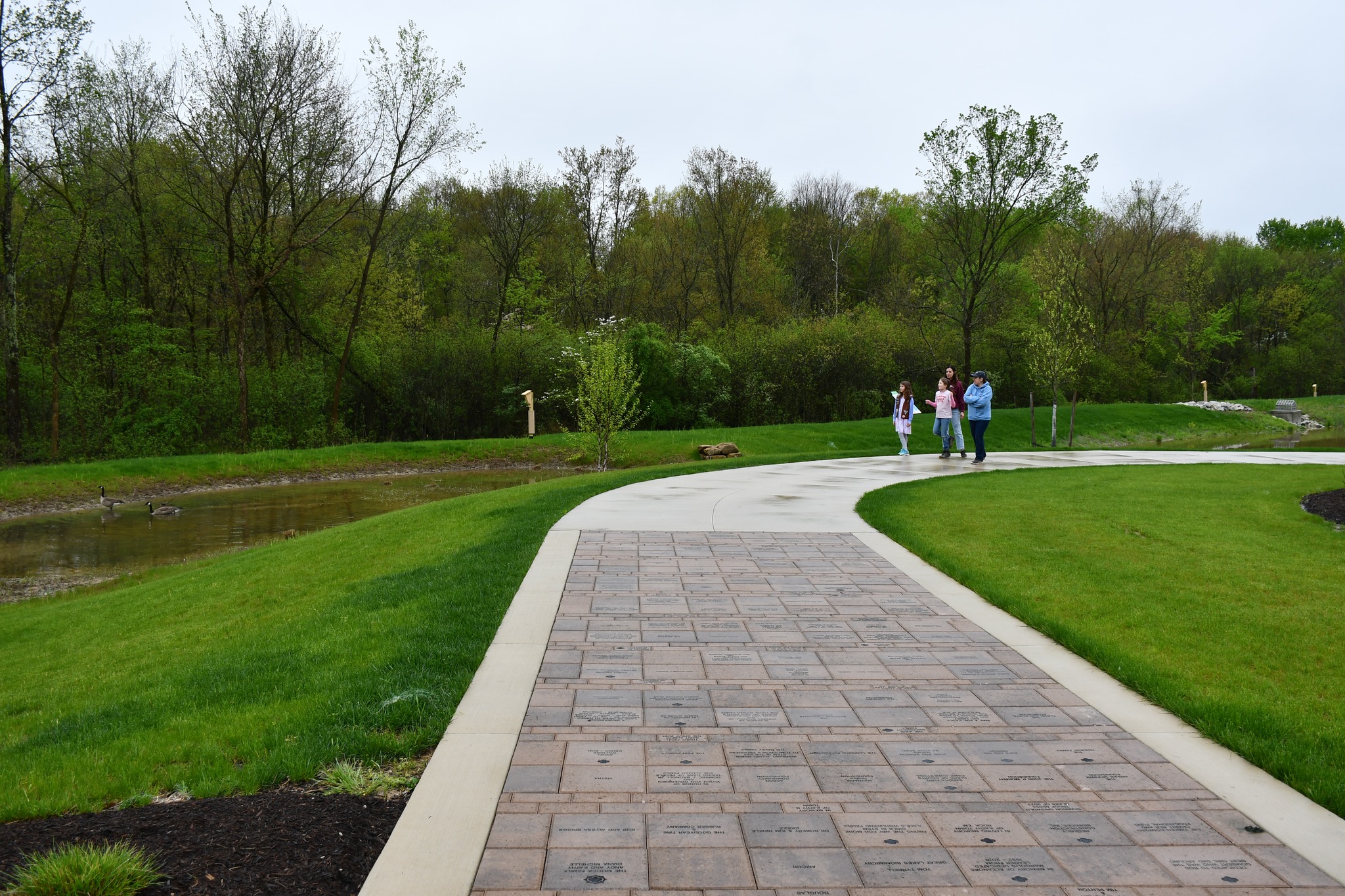 Brick pavers on the walkpath to the entrance of the Vivian von Gruenigen, MD STEM Center of Excellence